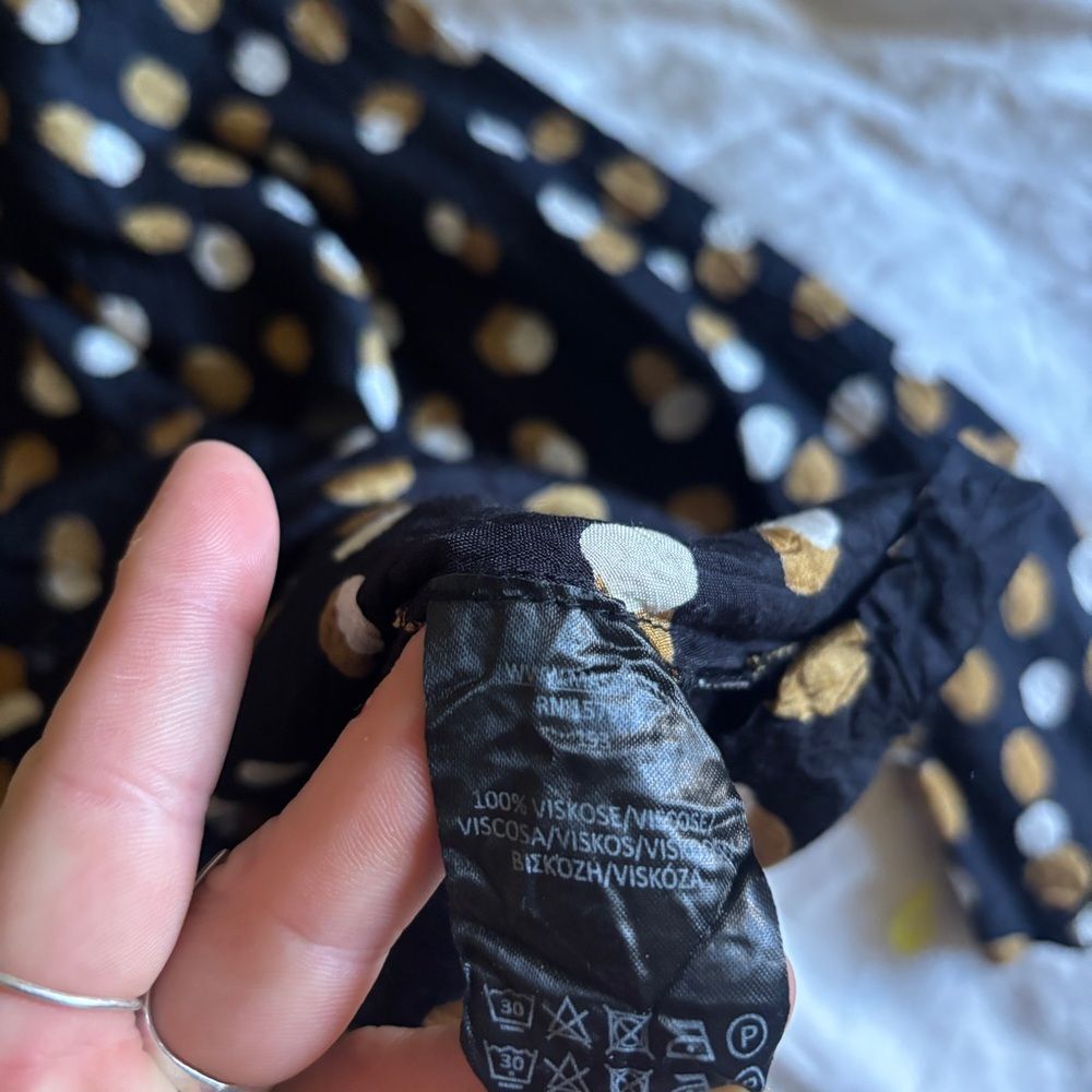 Masai Copenhagen Kala Ginger Spot Print Blouse | Viscose | Large - Picture 7 of 11